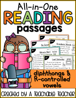 All-in-One Reading Passages Diphthongs and R-Controlled Vowels Reading Passages
